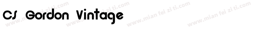 CS Gordon Vintage字体转换